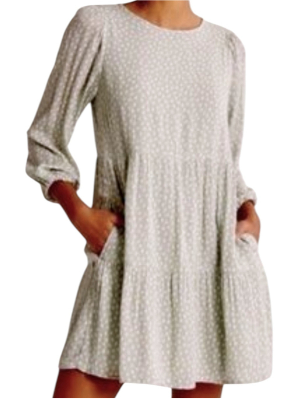 Abercrombie & Fitch Polka Dot Long Sleeve Mini Dress XS